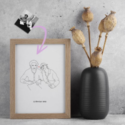 Affiche PACS avec illustration personnalisée