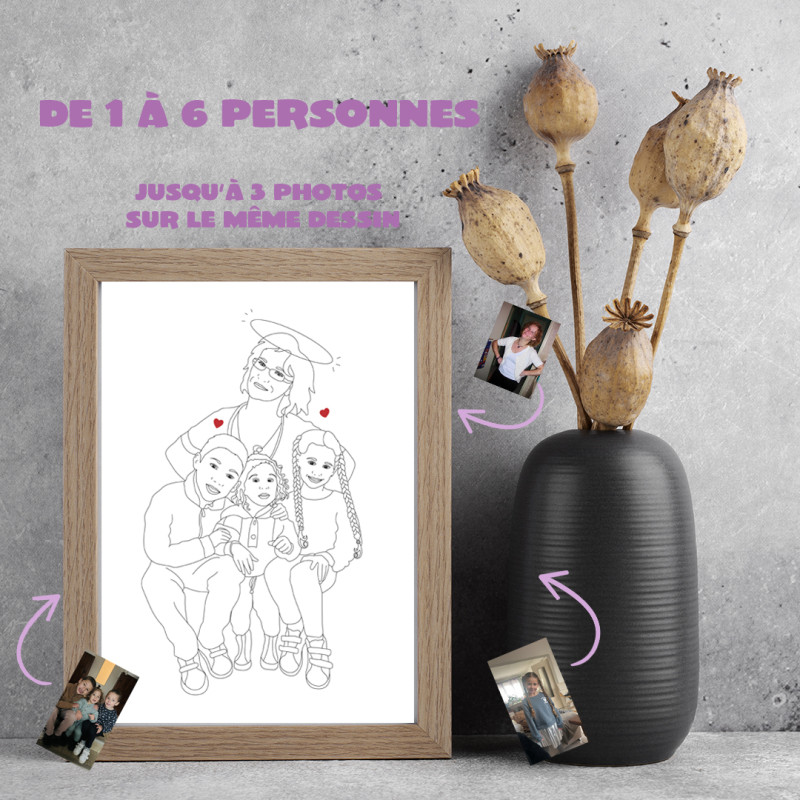 Affiche hommage Mon ange illustrée à partir de ta photo