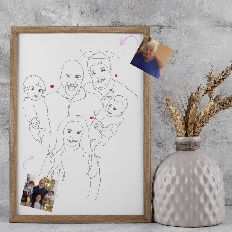 Affiche Mon ange en hommage à une mamie à partir de 2 photos.