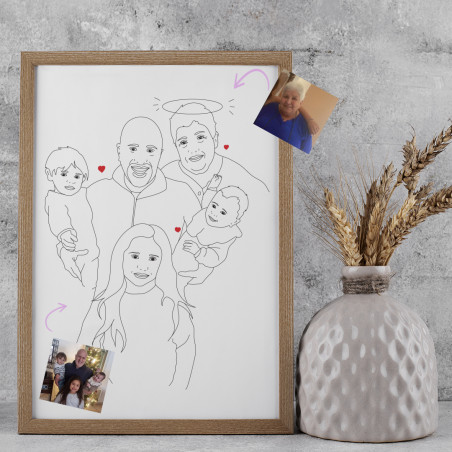 Affiche Mon ange en hommage à une mamie à partir de 2 photos.