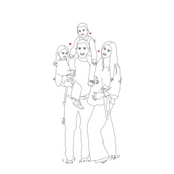 Affiche personnalisée avec prénom inclus dans une illustration line art