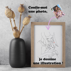 Crée une affiche pour la marraine ou le parrain de ton bébé avec une date ou une citation