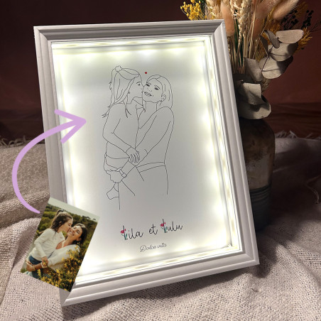 Cadre photo avec leds pour mettre en valeur ton affiche minimaliste d'après photo