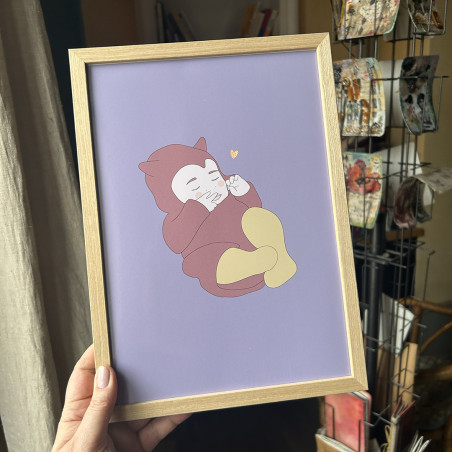 Affiche bébé personnalisée en couleur