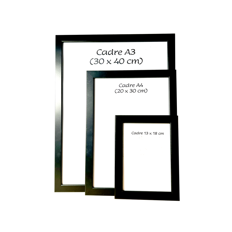 Cadre avec dessin d'après photo