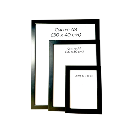 Cadre avec dessin d'après photo